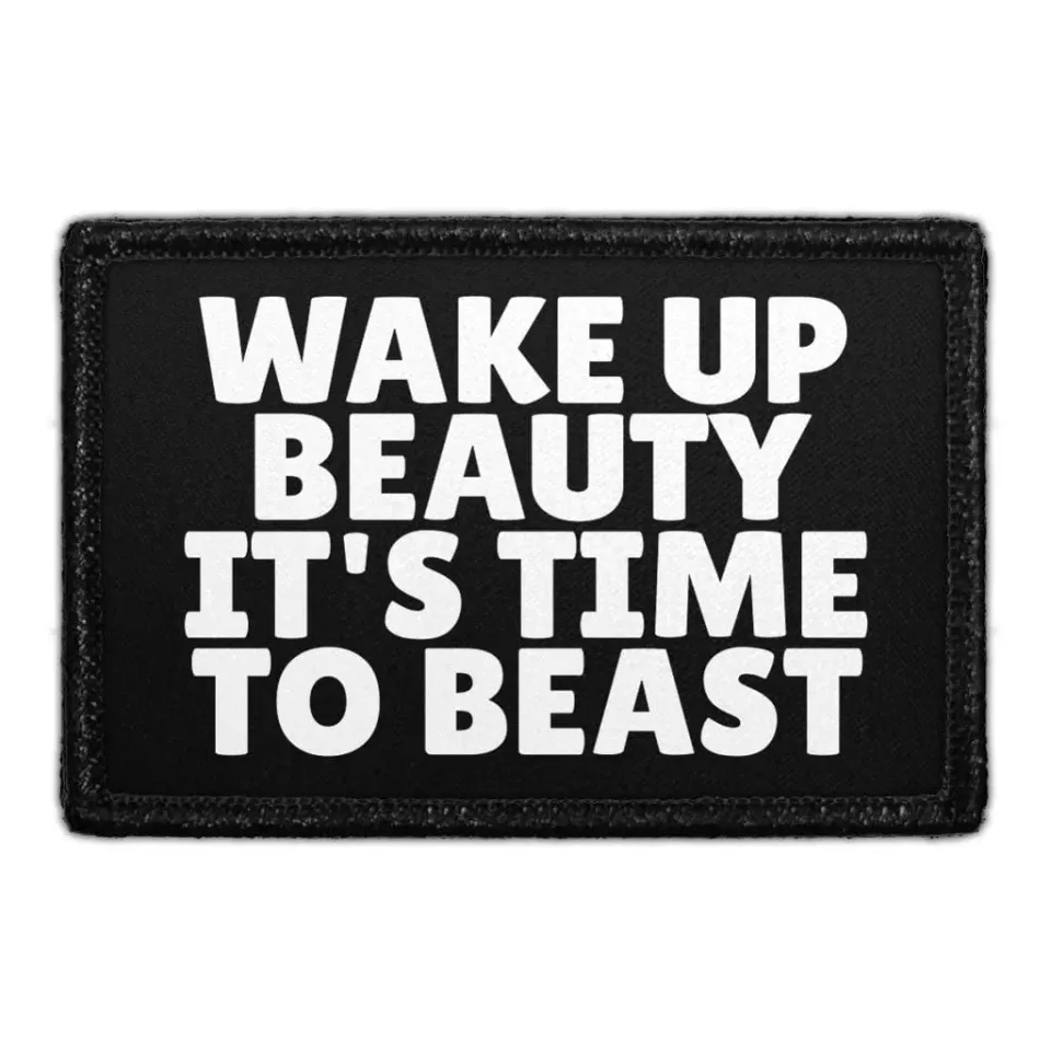 Pull Patch Wake Up Beauty It's Time To Beast patch