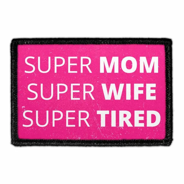 Pull Patch Super Mom Super Wife patch 76x51mm sjov