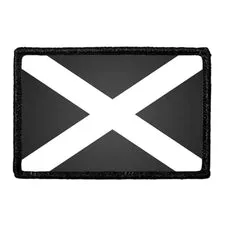 Pull Patch Scotland Flag patch sort-hvid
