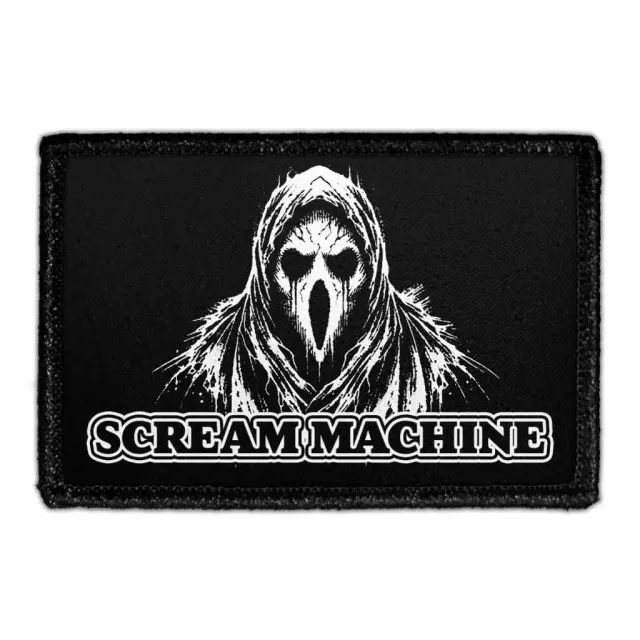 Pull Patch Scream Machine spøgelse patch 76x51 mm