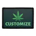 Pull Patch Weed Leaf custom patch velcro 76 mm