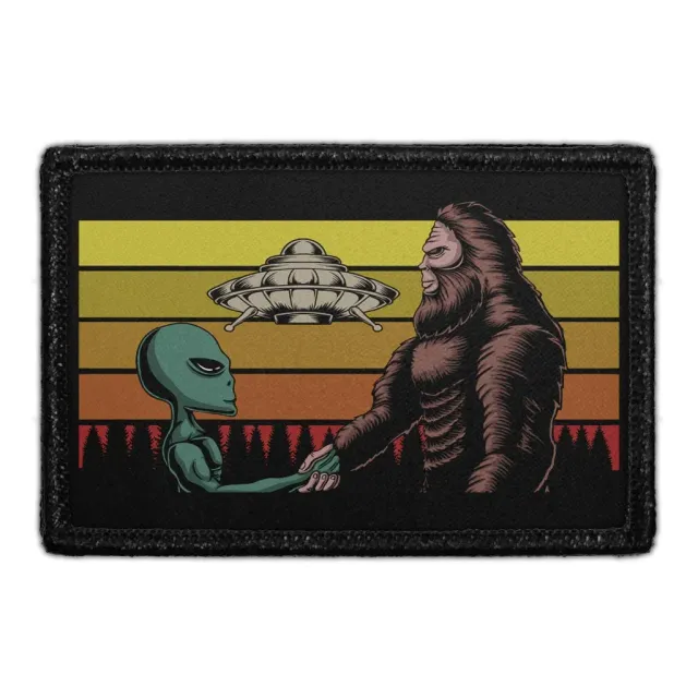 Pull Patch Alien Bigfoot velcromærke – håndtryk