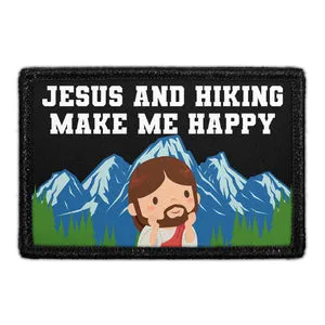 Pull Patch Jesus And Hiking patch med velcro