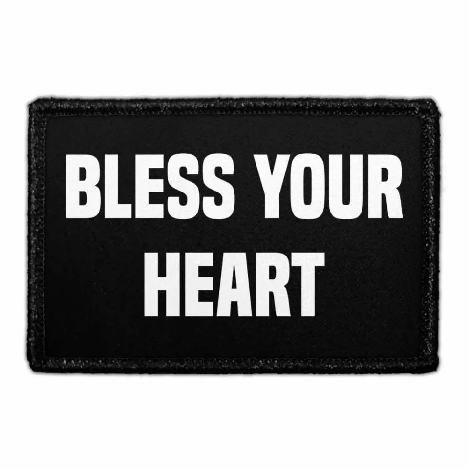 Pull Patch Bless Your Heart patch med velcro