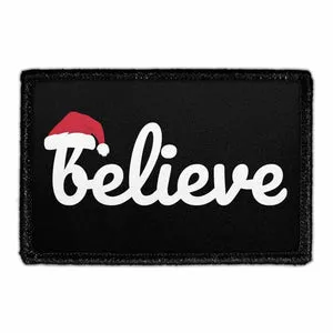 Pull Patch Believe In Santa patch med velcro jul