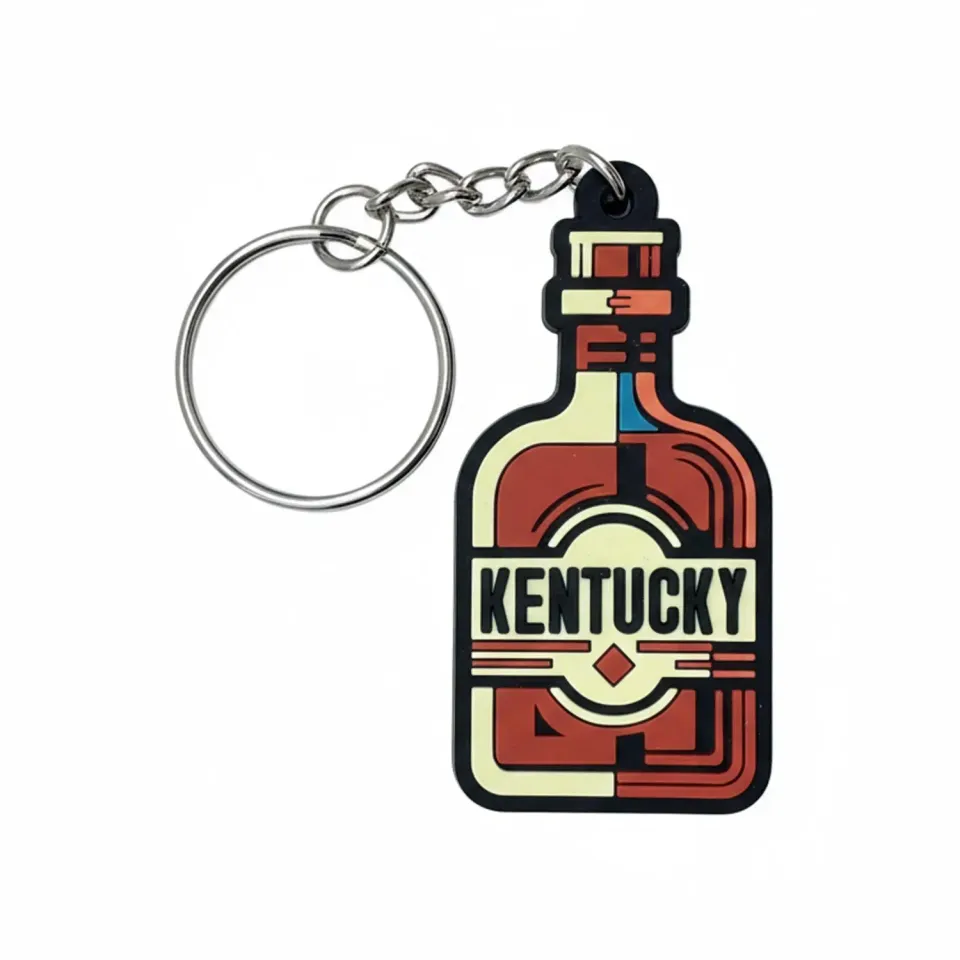 Vagabond Heart Kentucky nøglering broderet 51x25 mm