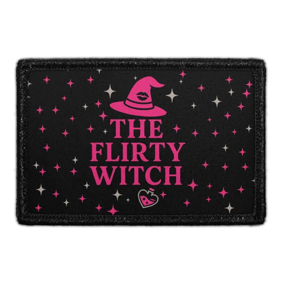 Pull Patch The Flirty Witch patch Halloween velcro
