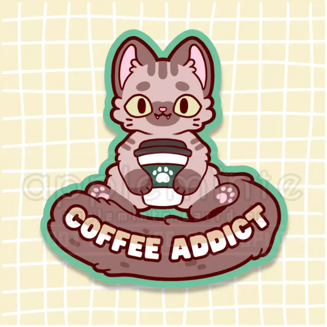 Appleminte Coffee Addict klistermærke 76 mm mat