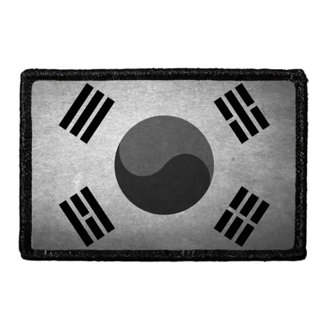 Pull Patch South Korea Flag patch sort-hvid distressed