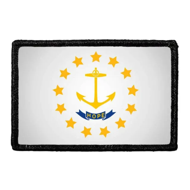 Pull Patch Rhode Island State Flag velcro patch farve