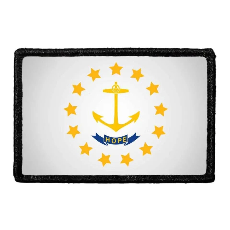 Pull Patch Rhode Island State Flag velcro patch farve