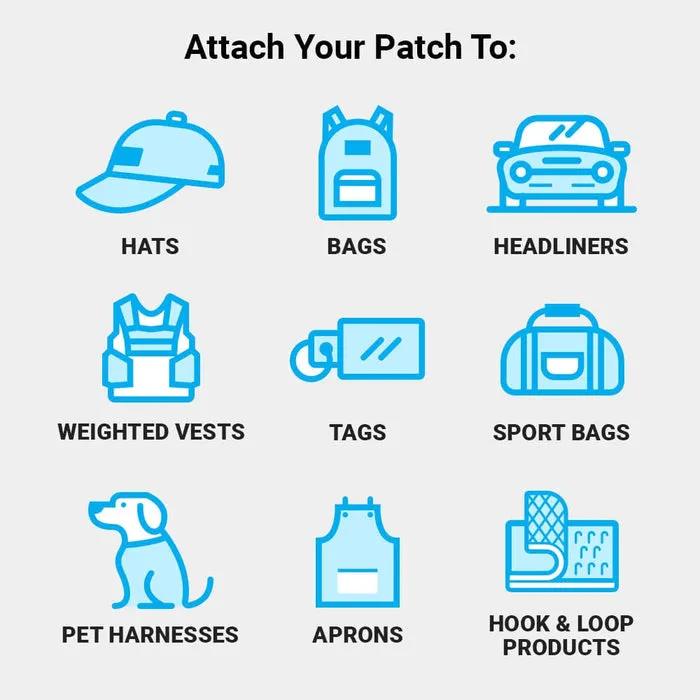 Pull Patch Tag Horizontal tag med velcro – dobbeltsidet