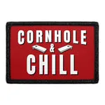 Pull Patch Cornhole & Chill patch med velcro 7,6x5 cm