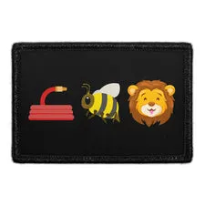 Pull Patch Hoe's Bee Lion patch med velcro ordspil