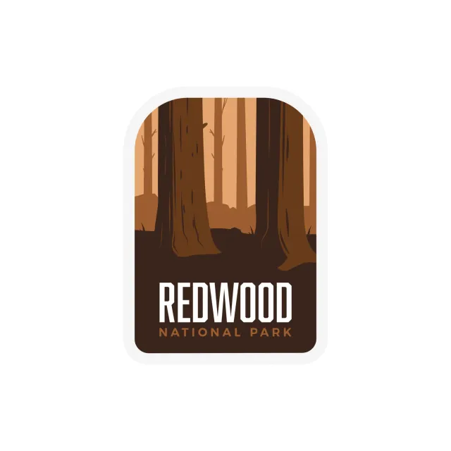 Vagabond Heart Redwood National Park sticker 7 cm