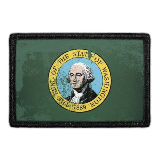 Pull Patch Washington Flag patch farve distressed