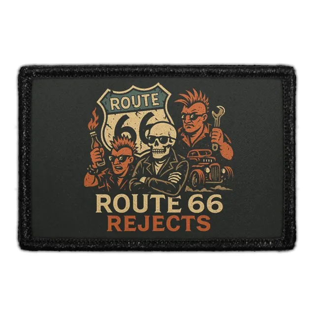 Pull Patch Route 66 Rejects patch velcro 3x2 humor