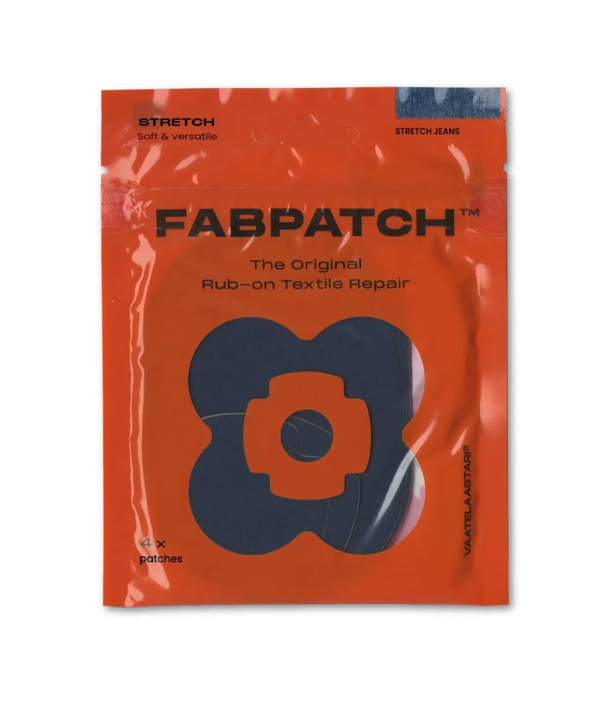 FabPatch Stretch Jeans stoflapper 4-pak denim