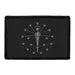 Pull Patch Indiana State Flag patch sort-hvid velcro