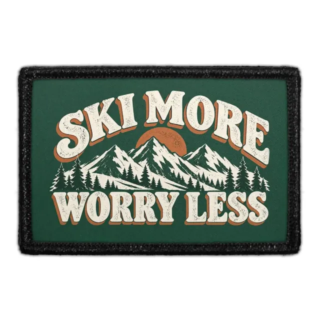 Pull Patch Ski More Worry Less patch med velcro – ski