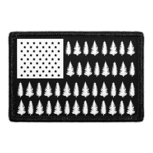 Pull Patch US Flag Trees patch med velcro flag