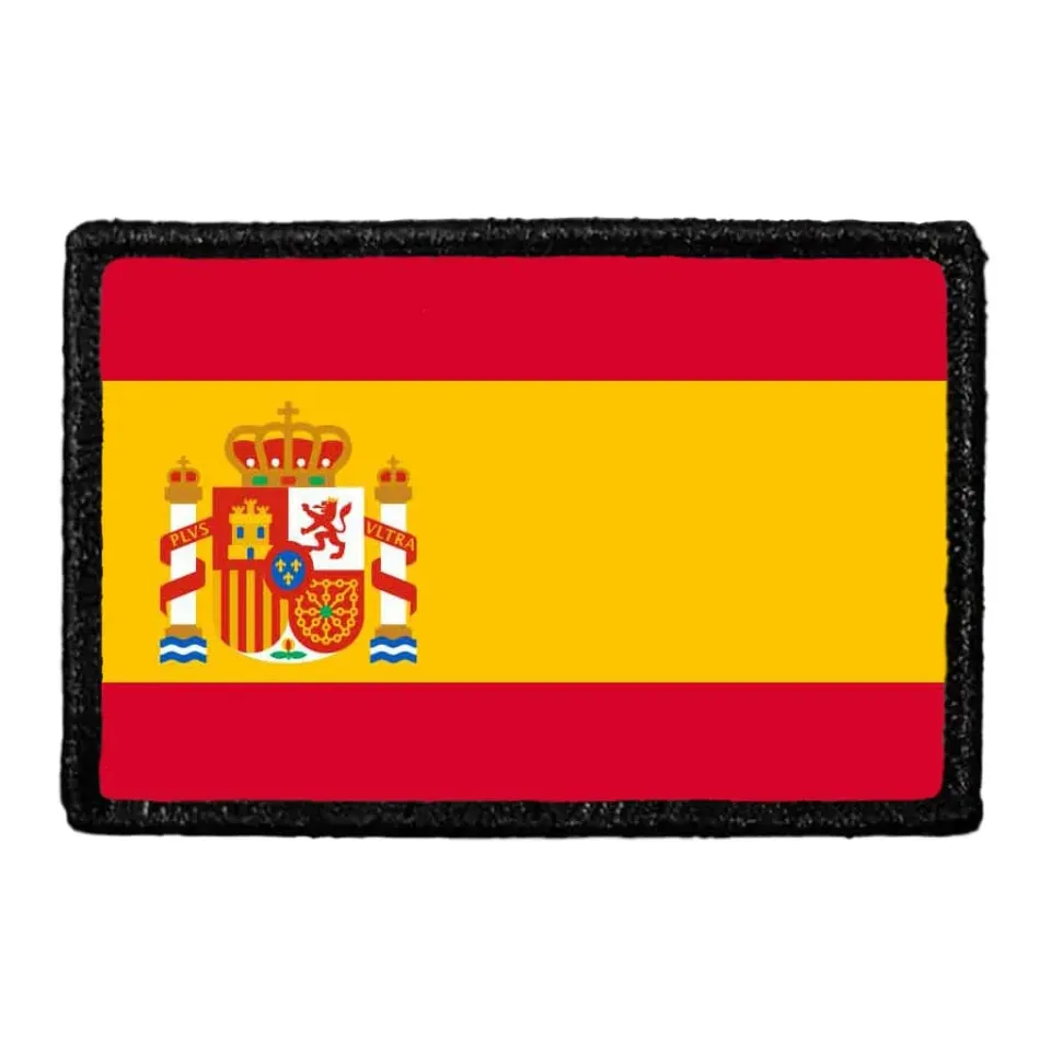Pull Patch Spain Flag Color patch med velcro farvet
