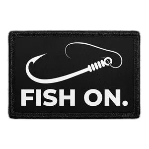 Pull Patch Fish On patch med velcro 76 mm fisker
