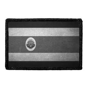 Pull Patch Costa Rica Flag patch sort-hvid distressed