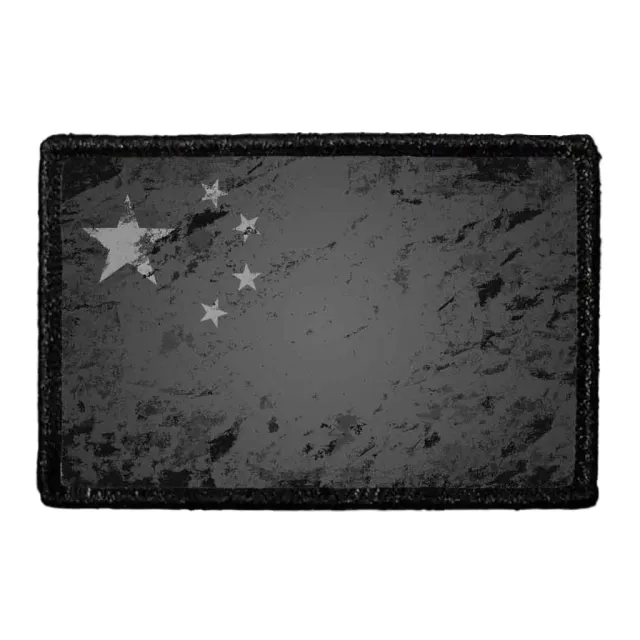 Pull Patch China Flag patch vintage sort-hvid