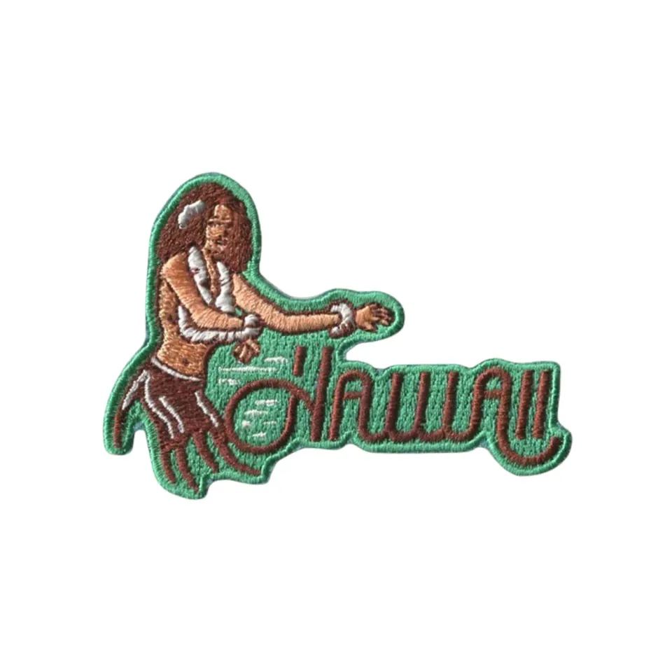 Vagabond Heart Hawaii Hula Girl strygemærke 51x76 mm