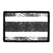Pull Patch Thailand Flag patch sort-hvid velcro