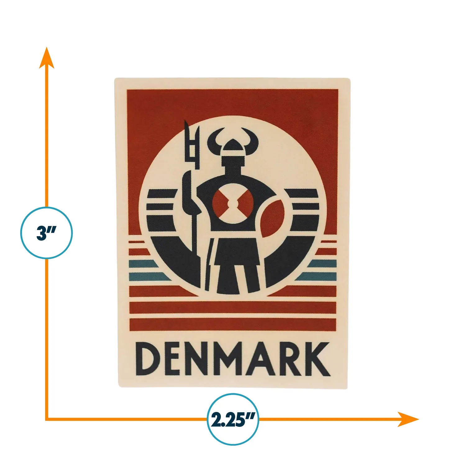 Vagabond Heart Denmark klistermærke 3" vejrbestandig vinyl