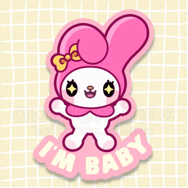 Appleminte I'm Baby sticker 76 mm My Melody mat