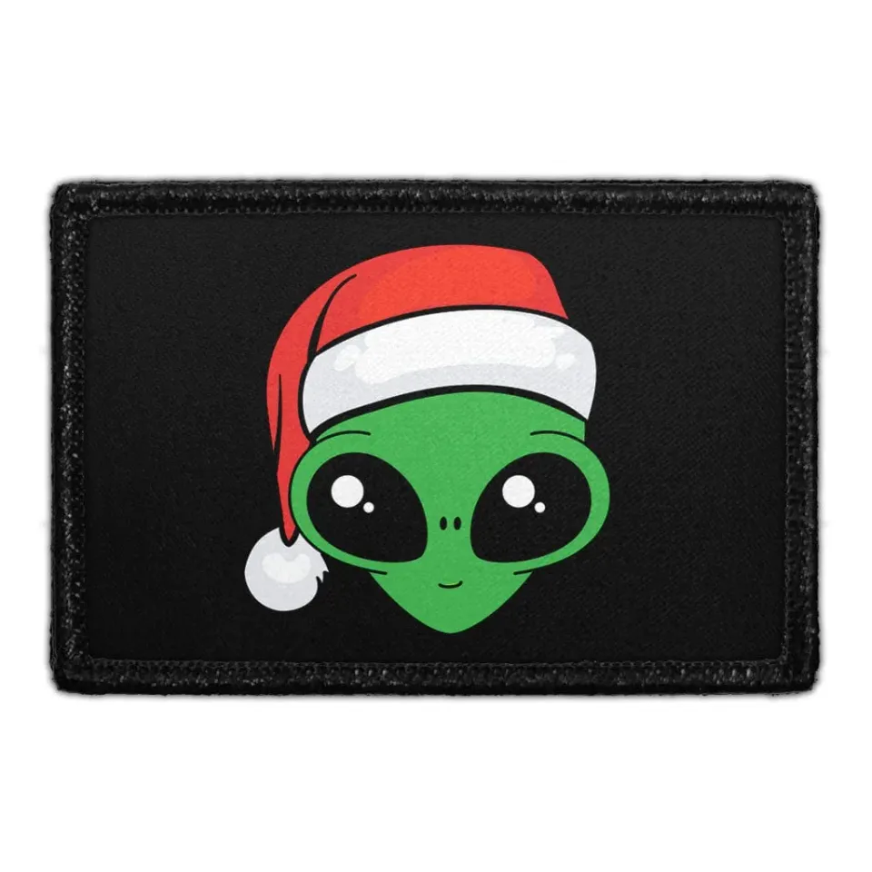 Pull Patch Christmas Alien patch 7,6 cm grøn