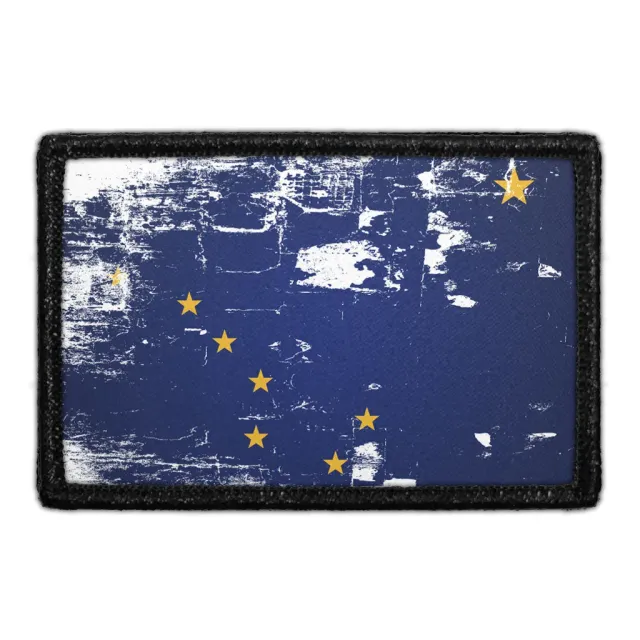 Pull Patch Alaska State Flag patch farve distressed