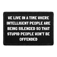 Pull Patch Intelligent People velcro patch 7,6x5 cm citat