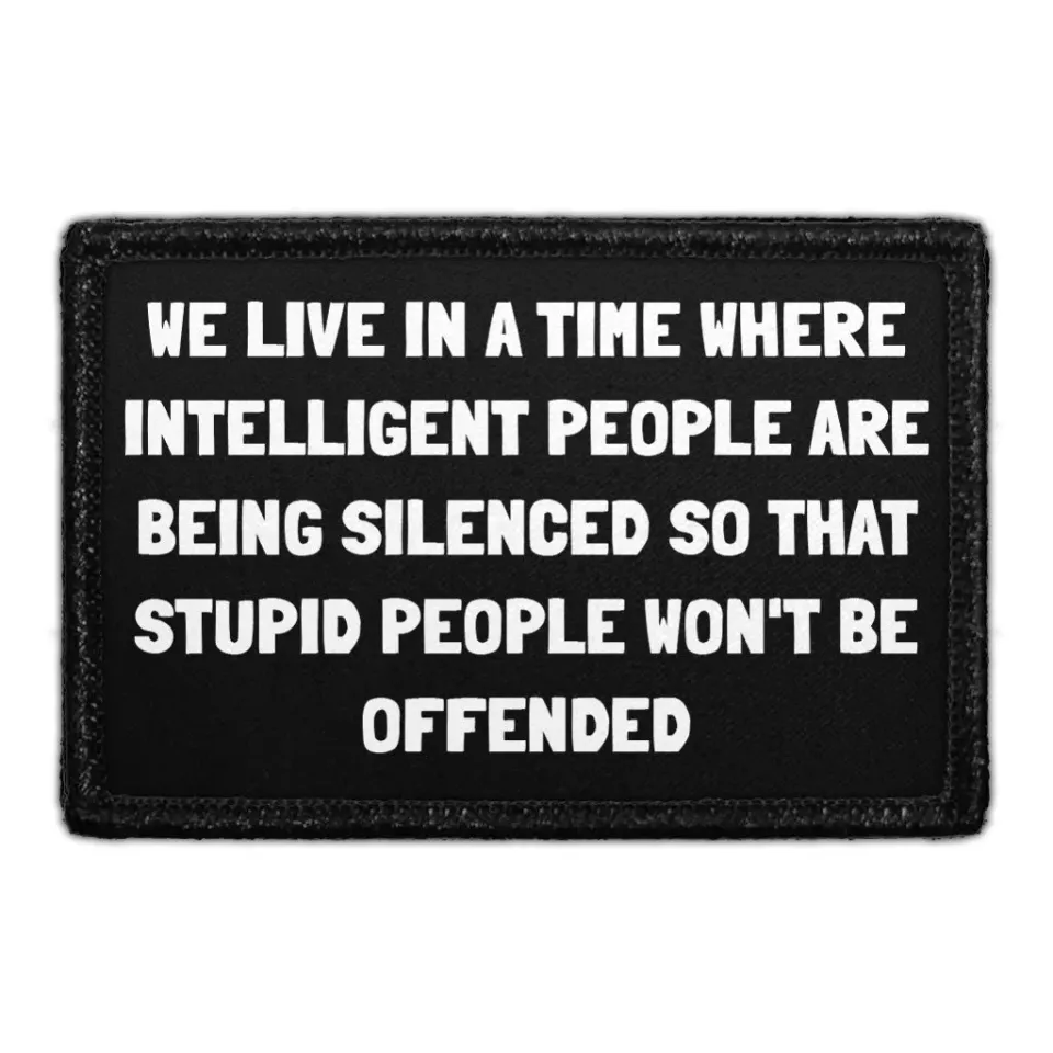 Pull Patch Intelligent People velcro patch 7,6x5 cm citat