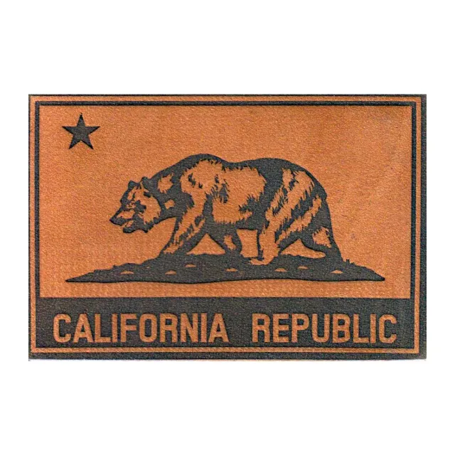 Pull Patch California State Flag patch læder