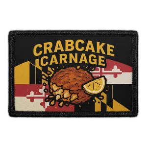 Pull Patch Crabcake Carnage patch humor