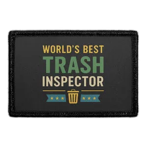 Pull Patch World's Best Trash Inspector patch med velcro 76x51 mm