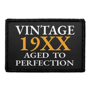 Pull Patch Vintage Aged To Perfection lap med tekst velcro