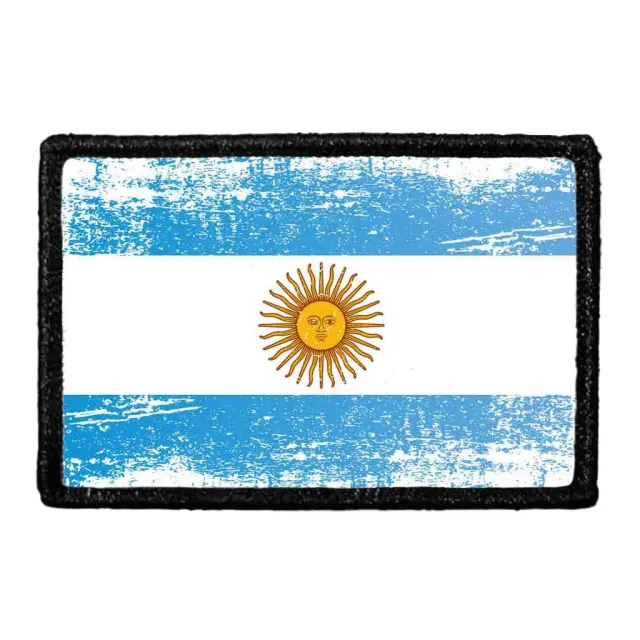 Pull Patch Argentina Flag patch farve distressed