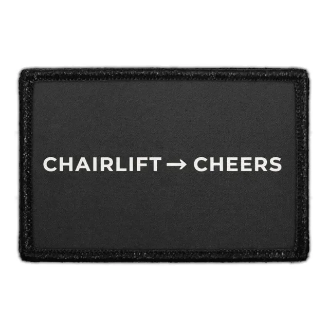 Pull Patch Chairlift to Cheers patch med velcro ski