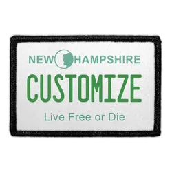 Pull Patch New Hampshire nummerplade patch med egen tekst