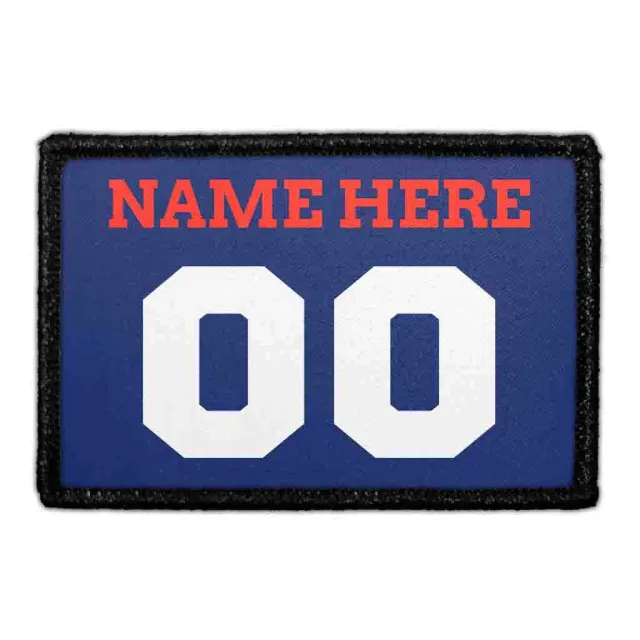 Pull Patch Customizable Jersey Blue/Red/White patch med egen tekst
