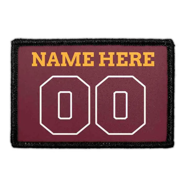 Pull Patch Customizable Jersey Red Gold White patch 76mm