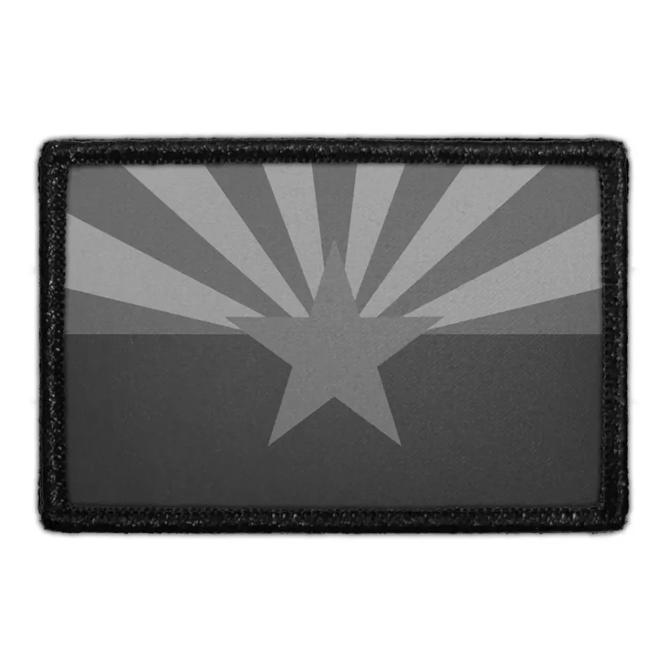 Pull Patch Arizona State Flag Black White patch velcro