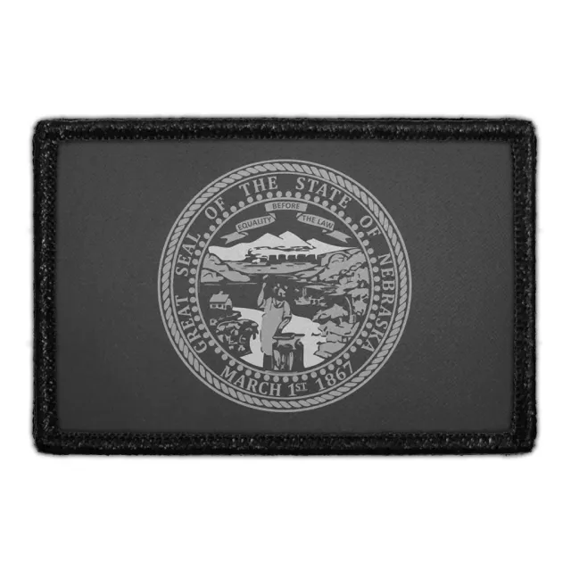 Pull Patch Nebraska State Flag patch sort-hvid 76x51