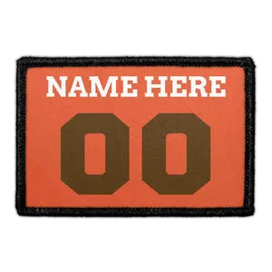 Pull Patch Customizable Jersey patch brun orange hvid 76mm
