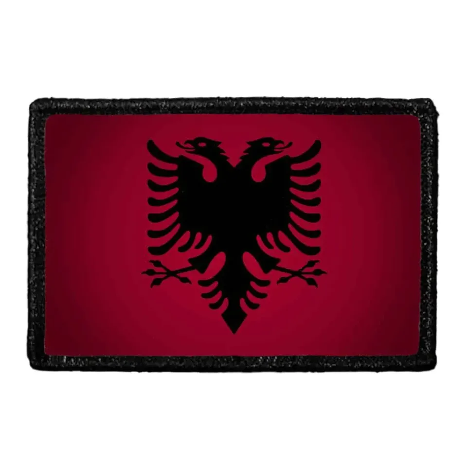 Pull Patch Albania Flag patch farve med velcro